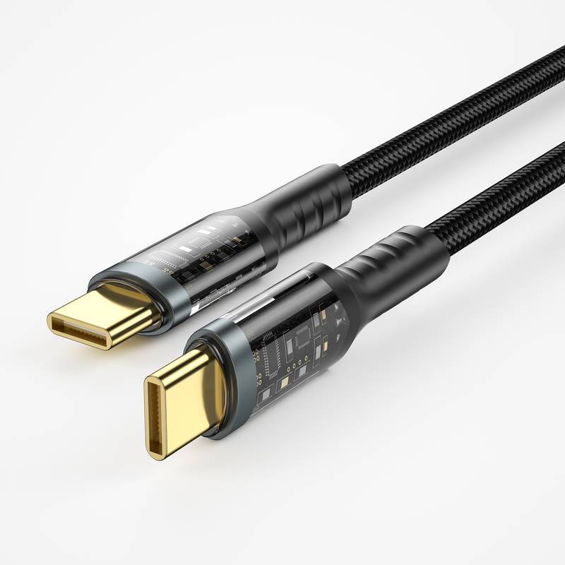 Cabo Geek Tipo-C x Tipo-C - 100W - Preto - WiWU