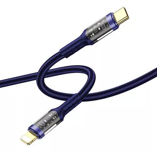 Cabo Geek Tipo-C x Lighting - 30W - Azul - WiWU