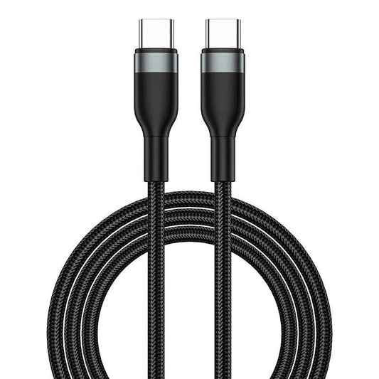 Cabo Concise Tipo-C x Tipo-C - 1.2 M - Preto - WiWU