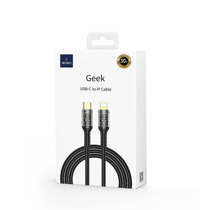 Cabo Geek Tipo-C x Lighting - 30W - Preto - WiWU